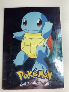 Topps Pokemon 1999 edición de película #E7 Squirtle lámina plateada logotipo azul (B) - Imagen 1 de 5
