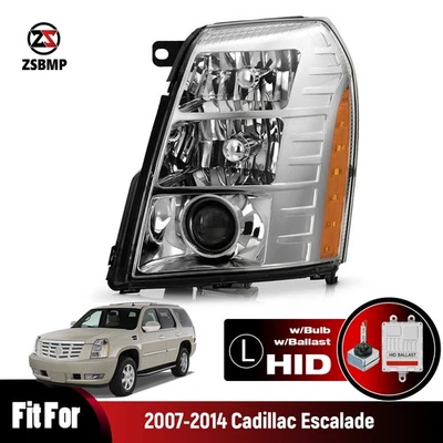Headlight Assembly w/HID Bulb & Ballast For 2007-2014 Cadillac Escalade Driver - Image 1 of 4