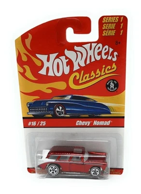 Hot Wheels Classics Serie 1 #16 Chevy Nomad rosso blister internazionale - Immagine 1 di 2
