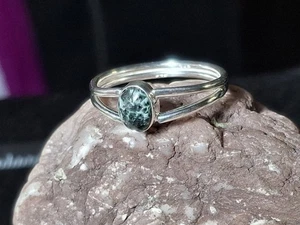 Isle Royale Greenstone Silver Ring 925 Chlorastrolite By Michigan Gems Size 10 - Picture 1 of 8