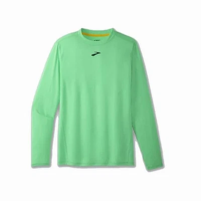 Camiseta de Manga Larga Hombre Brooks High Point Verde - Imagen 1 de 4