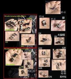 AE metal modified part 35 pcs for MGEX 1/100 Strike Freedom midnight coating * - Picture 1 of 6
