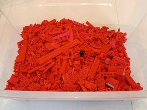 Lego Steine Rot Konvolut Ca 1,4 Kilo - Bild 1 von 2