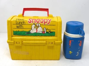 Vintage Have Lunch mit SNOOPY Kunststoff Brotdose Thermoskanne 1968 - Bild 1 von 6