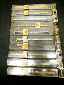 I- Lot-10 Vintage Speidel Twist O Flex Watch Bands Gold/Silver Tone - Picture 1 of 6