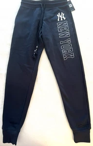 NY YANKEES SWEATPANTS WOMENS XS NEW ERA JOGGERS MLB BASEBALL - Picture 1 of 8
