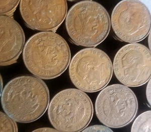 Mexico 10 Centavos Mixed Dates Circulated Brass 100 coins (95% copper) *786** - Picture 1 of 12