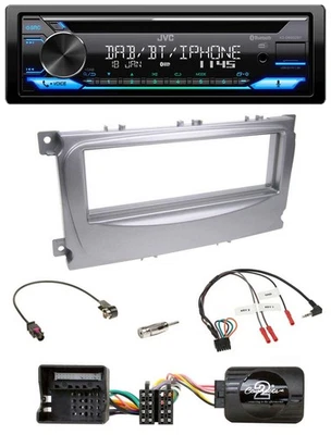 JVC Bluetooth Lenkrad USB DAB CD Autoradio für Ford S-Max Mondeo 2007-2014 silbe - Bild 1 von 4