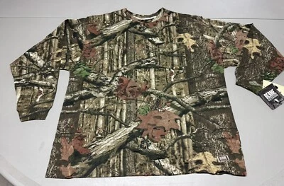 New Berne Outdoor Mossy Oak Camo Mens Shirt LS Shirt Longshot Pocket Size 2X Reg - Image 1 of 4