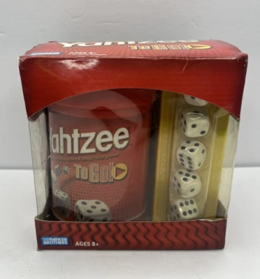 Yahtzee To Go Shake Score Dice Game Parker Brothers Travel Hasbro 2005 Complete - Image 1 of 4