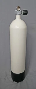 Tauchflasche 7 Liter 230bar komplett mit Mono-Ventil und Standfuss weiß - Picture 1 of 1