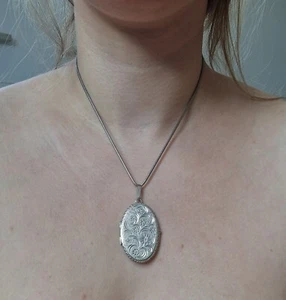 Kordes und Lichtenfels Medaillon Jugendstil Art Deco mit Kette Silber 835 K&L - Bild 1 von 6