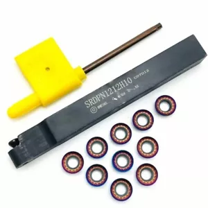 45° SRDPN 1212H10 12mm CNC Lathe Neutral Turning Tool Holder + RPMT10T3 R5 - Picture 1 of 3