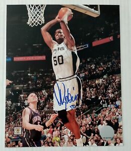 David Robinson Spurs Signed 8x10 Photo Authentic Autograph  dunk on Jason Kidd 