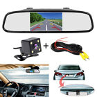 4.3" LCD Monitor Car Rear View Mirror + Night Vision Reversing Backup Camera Kit