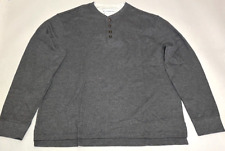 New Seventh Avenue Men's Long Sleeve Charcoal Thermal Shirt - Size XL