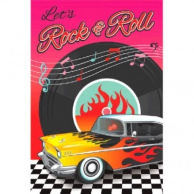 1950 Postcard Invitations Invites Rock & Roll Birthday Party Invites 50's - Image 1 of 2