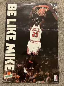 1992 MICHAEL JORDAN “Be Like Mike" Gatorade Poster 25x17” Official NBA Licensed - Picture 1 of 4