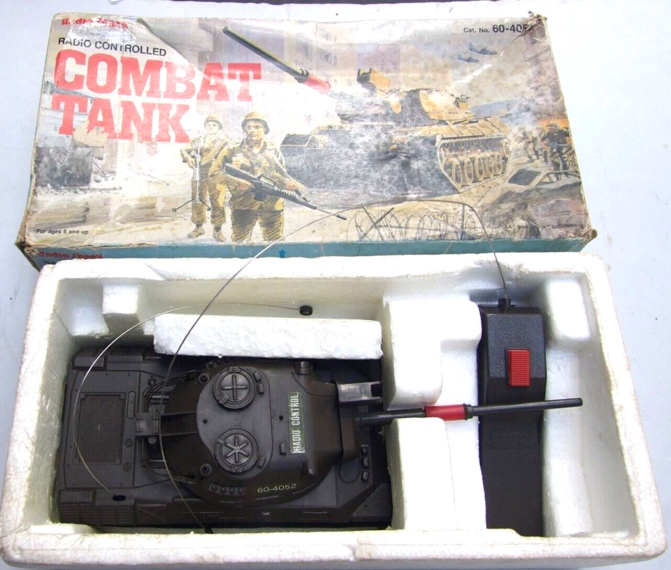 Vintage 1984 Radio Control Tank Radio Shack Tandy w/Original Box Vintage Toy - Image 1 of 4