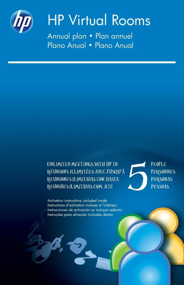 HP PROMO VIRTUAL ROOM 5 PEOPLE MTG 1 YR AMERICAS REGION-ENG BRAPT AFRICAN LTNS - Image 1 of 1