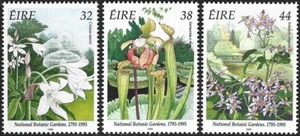 1995 Irland Sg 973/975 Bicenternary of Botanic Gardens, Glasnevin. Blumen MNH - Bild 1 von 2