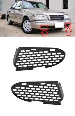 Neuf Pare Choc Avant Inférieur Grille Paire Set Mercedes Benz Classe C W202 - Photo 1/3