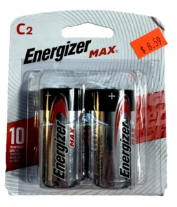 Energizer Max C Alkaline Batteries 2 Pk Carded - Picture 1 of 2