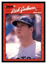 1990 Donruss #346 RICH GEDMAN Boston Red Sox ~F4P