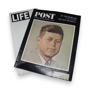 President John F Kennedy Post & Life Magazine's 1963 Memorial Edition Magazines - Foto 1 di 11