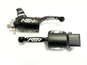 ASV F4 Front Brake Clutch Perch Levers Dust Covers Shorty Black Honda XR 250R - Picture 1 of 6