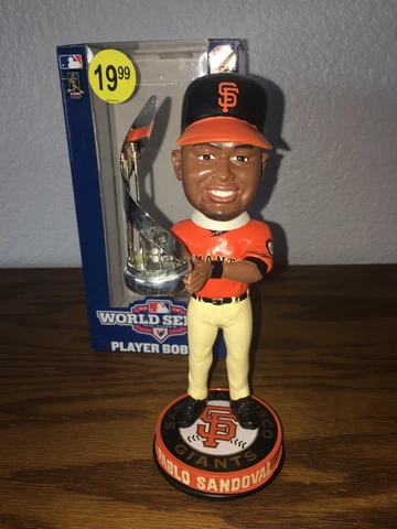 2012 Pablo Sandoval MVP World Series Trophy Bobblehead SF Giants Orange Jersey Cover