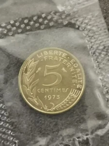 5 CENTIMES MARIANNE 1973 FDC FRANCE / SCELLEE ISSUE DU COFFRET - Picture 1 of 3