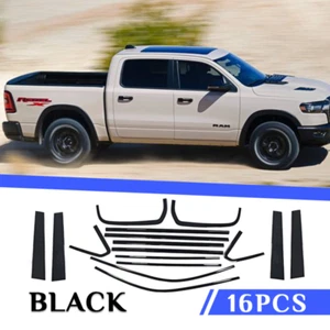 For Ram 1500 19-25 Black Window Strip Trim Seal Belt Weatherstrip Molding Decor - Bild 1 von 12