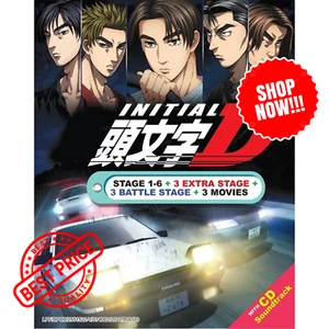 DVD Anime Initial D Stages 1-6 +3 Movies +3 Extra Stages +3 Battles +OST CD - Picture 1 of 15