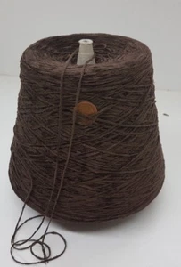 Lana filato naturale maglia tessitura maglia a mano|cenille cotone marrone 700gr|cf109 - Foto 1 di 3