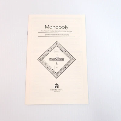 Vintage 2003 Monopoly Michael Graves Design Edition REPLACEMENT Instruction Book - Image 1 of 4