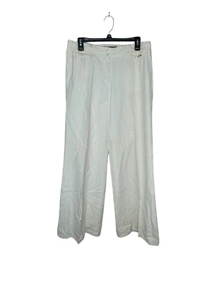 Da-Nang Surplus Women's Pants Logo Wide-Legs Mid-Rise Casual Cotton Cream Size 6 - Image 1 of 4