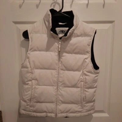 Women's Athletic Works White Down Fill Zip Puffer Vest Size Small - Image 1 of 4
