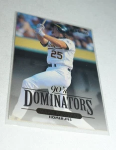 1993 DONRUSS - CARTA HOMERUNS MARK MCGWIRE 1B ATHLETICS ANNI '90 DOMINATORS 10 DI 10 - Foto 1 di 4