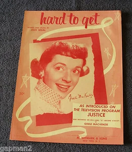 Gisele MacKenzie 1955 TV Show "Justice" Noten schwer zu bekommen Jack Segal - Bild 1 von 3