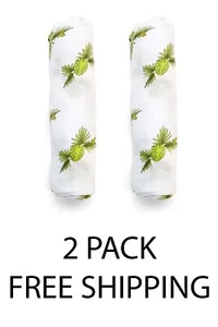 Baby Blankets Swaddle Muslin Rainforest Frog Organic Cotton Bamboo 2 PACK - Picture 1 of 5