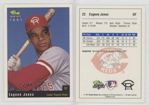 1991 Classic Best Cedar Rapids Reds Eugene Jones #22