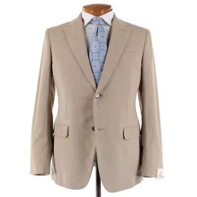 Caruso NWD 100% Cotton Corduroy Sport Coat Size 50R (40R US) In Solid Beige - Image 1 of 4