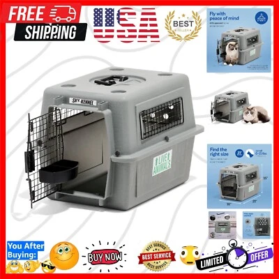 Durable Heavy Duty Sky Kennel - 21" Airline Approved Travel Crate for Small Pets - Image 1 of 4