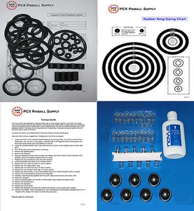 1993 Data East Jurassic Park Pinball Tune-up Kit - Includes Rubber Ring Kit - Picture 1 of 2