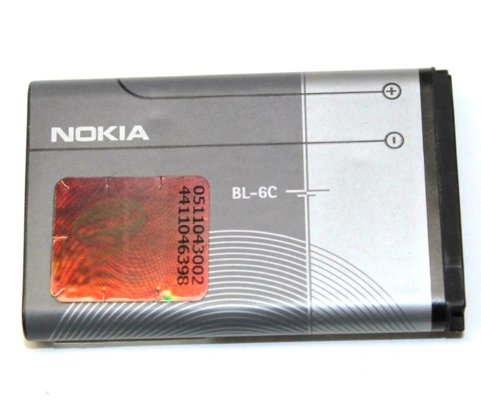 原装正品原始设备制造商诺基亚 BL-6C 电池适用于 112 E50 E70 Ngage QD 手机 — 第 1/1 张图片