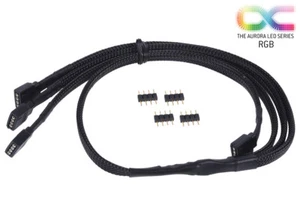 Alphacool Y-Kabel RGB 4pol auf 3x 4pol 60cm inkl. Stecker - Schwarz - Bild 1 von 3