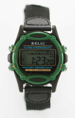 Reloj Reliquia Hombre Cronógrafo 24 horas Fecha Alarma Marrón Claro Verde Negro Nylon Cuarzo Foto 1 de 3