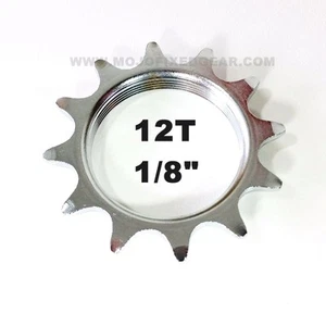 12T PISTA DE ENGRANAJES FIJOS ENGRANAJES 12 DIENTES PLACA CROMADA 1/8 PULGADAS 1/8" FIXIE - Imagen 1 de 1