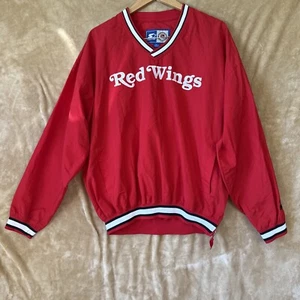 Detroit Red Wings Starter Pullover Jacket Lightweight Vintage Mens Size Large - Picture 1 of 4